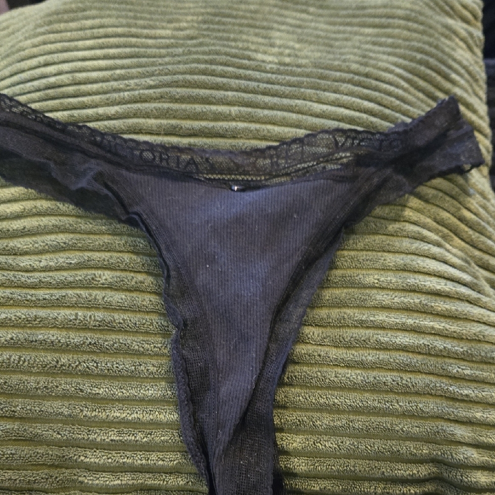 Victoria's Secret Black Sheer Thong